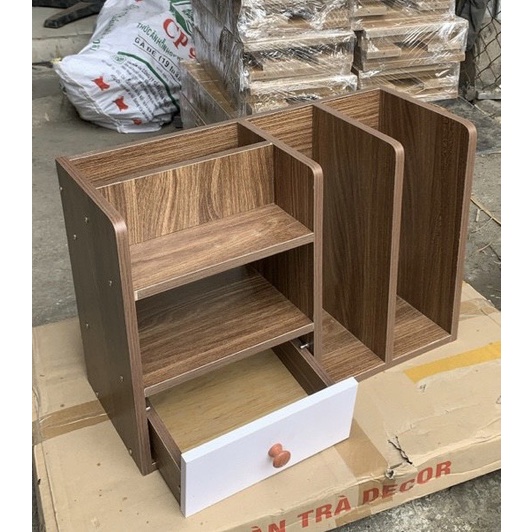 Kệ Để Bàn, Tủ Gỗ Đựng Sách Văn Phòng, Tab Để Tài Liệu Có Ngăn Kéo