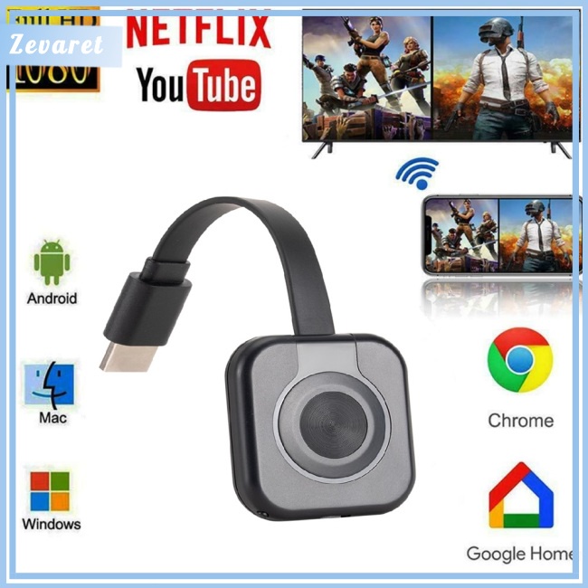 Bộ Chuyển Đổi Màn Hình Máy Chiếu Zevaret W13 Không Dây Độ Phân Giải Cao Hdmi Cho Điện Thoại Di Động / Máy Tính