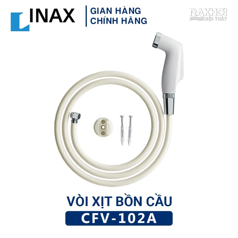 Vòi xịt vệ sinh INAX CFV 102A, vòi nhựa INAX CFV-102A, vòi xịt bồn cầu, Cam kết chính hãng 100%