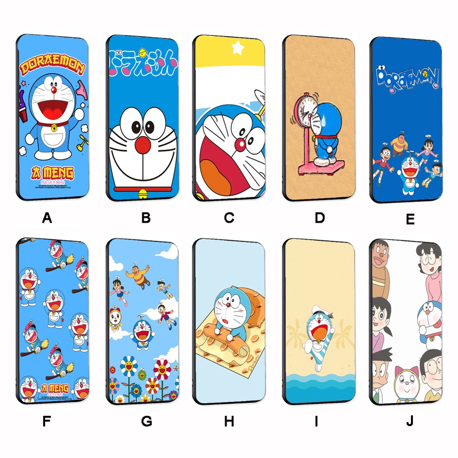 Ốp Điện Thoại Silica Gel Mềm Hình Doraemon Có Vòng Đỡ Và Dây Đeo Cho HTC U11 Plus / 2Q4D200