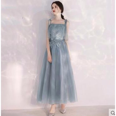 Đầm dự tiệc công chúa váy xòe xanh dương freesize