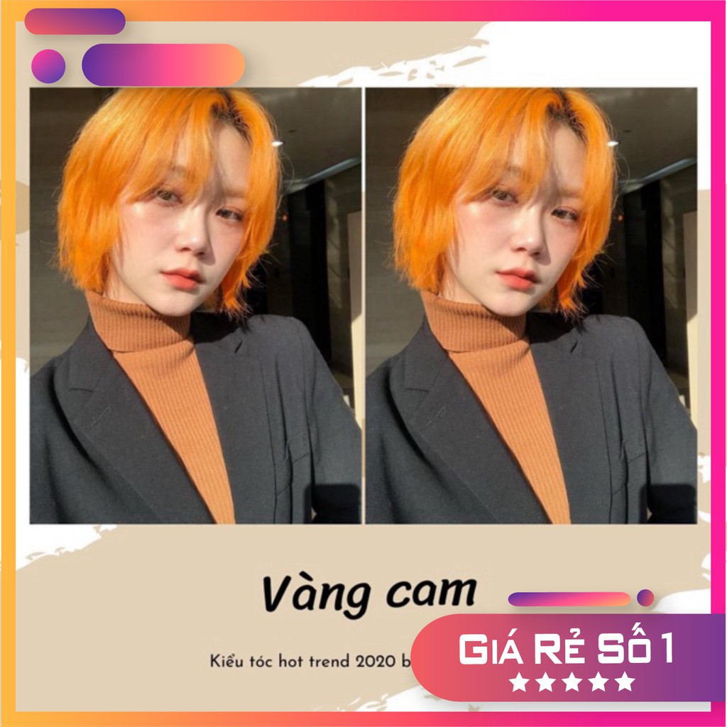 Thuốc nhuộm tóc màu Vàng cam cần dùng Thuốc tẩy tóc của Buddyhairs