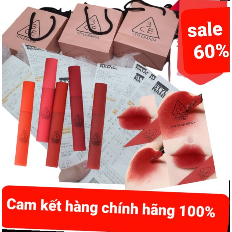 (SALE 60%)SON KEM LÌ 3CE SMOOTHING LIP TINT hàn quốc