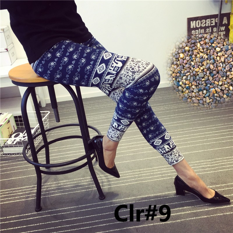 Quần legging Lưng Cao Co Giãn In Họa Tiết Thời Trang Cho Nữ
