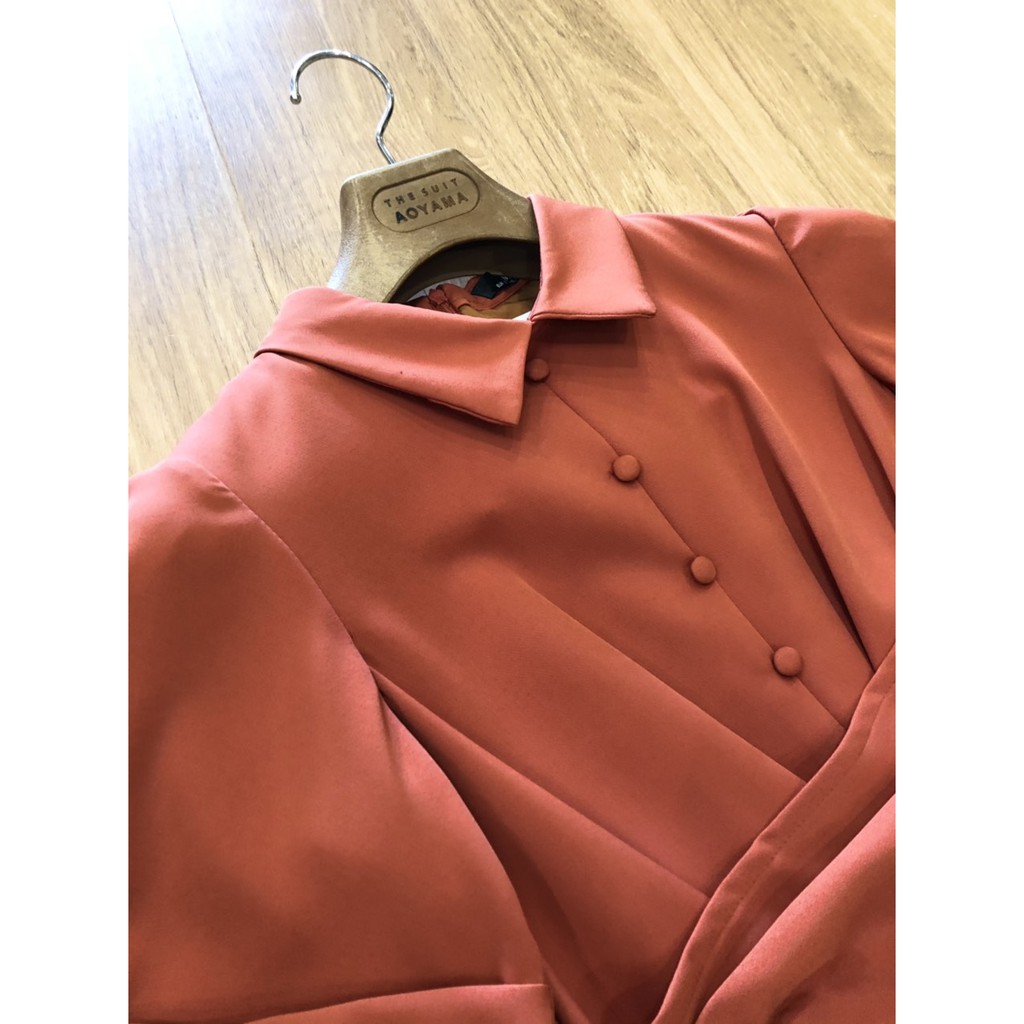 Đầm midi nhún eo