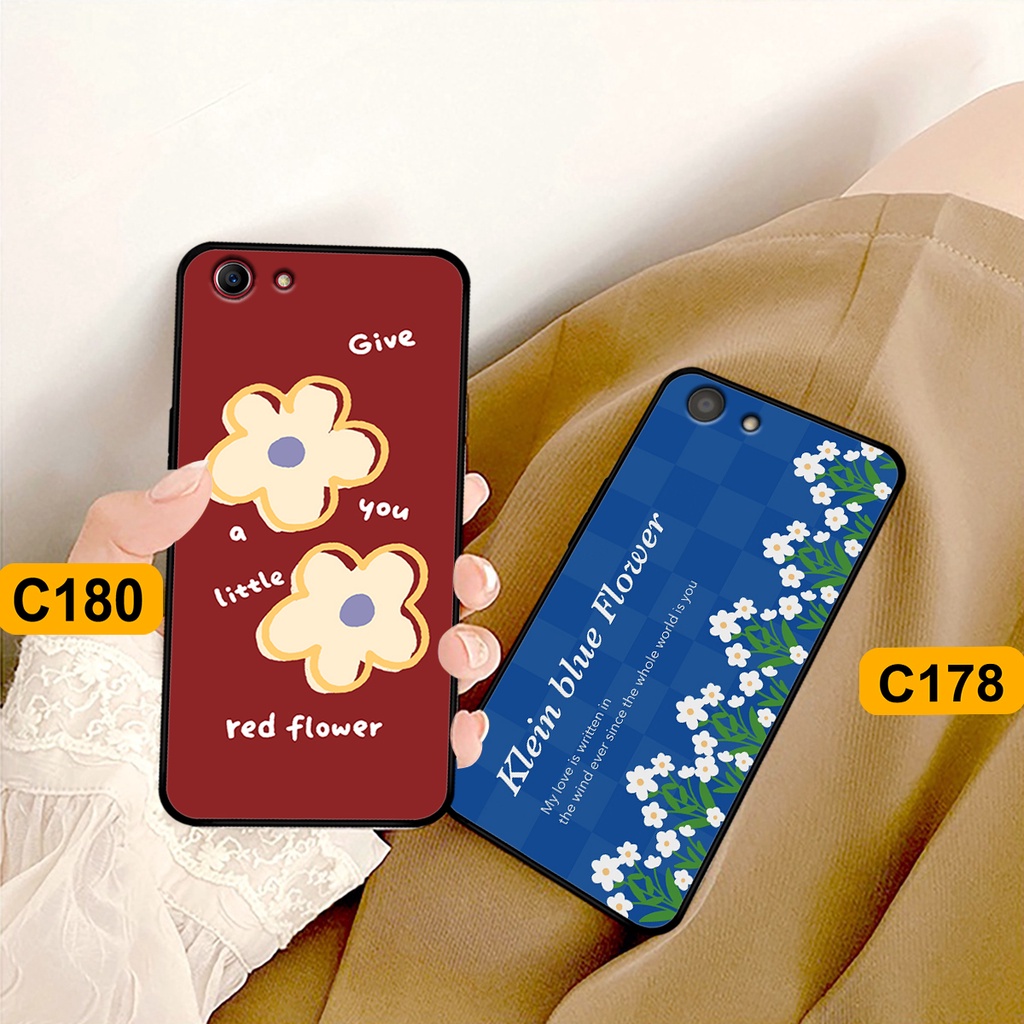 Ốp Oppo A71 / A83 in hình hoa cỏ nhẹ nhàng,họa tiết caro xinh xắn.ốp lưng chống sốc