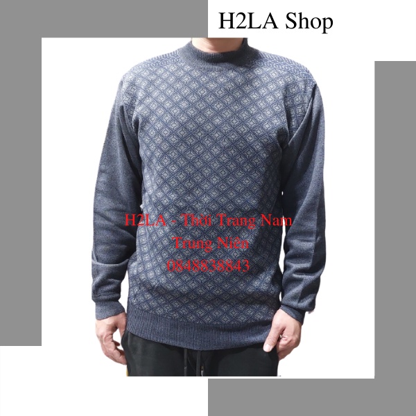 Áo len nam trung niên cổ 3 phân phối hình đẹp rẻ cho Bố (Ảnh Thật) H2LA