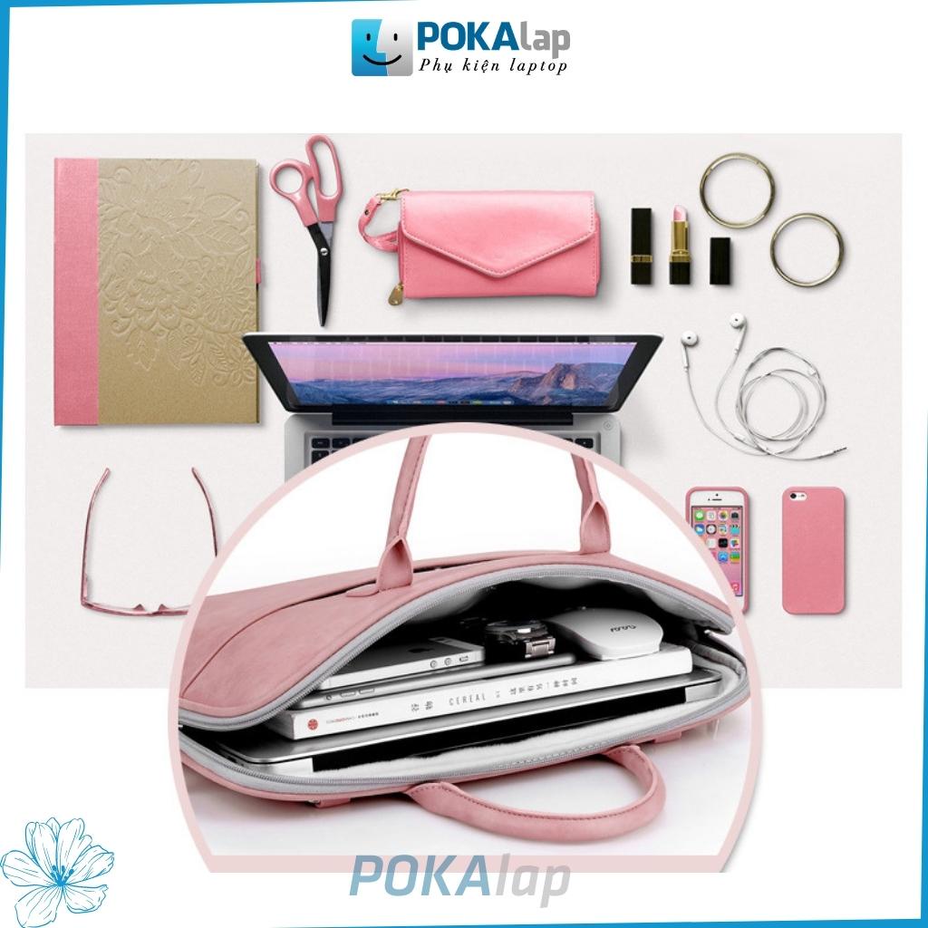Túi chống sốc laptop, macbook JQmei POKA41 chất liệu da PU cao cấp, sang trọng, chống thấm nước 13/14/15 inch – POKALAP