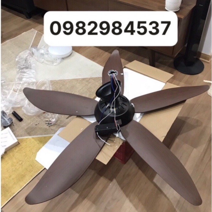 Quạt trần đèn trang trí 6 tốc độ gió,có đảo chiều,sải 1,22m điều khiển từ xa,có hẹn giờ