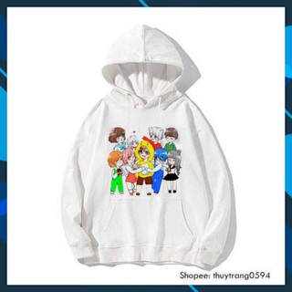 (SALE 50%) Áo Hoodie Nam Nữ Hero Team Mini World màu trắng