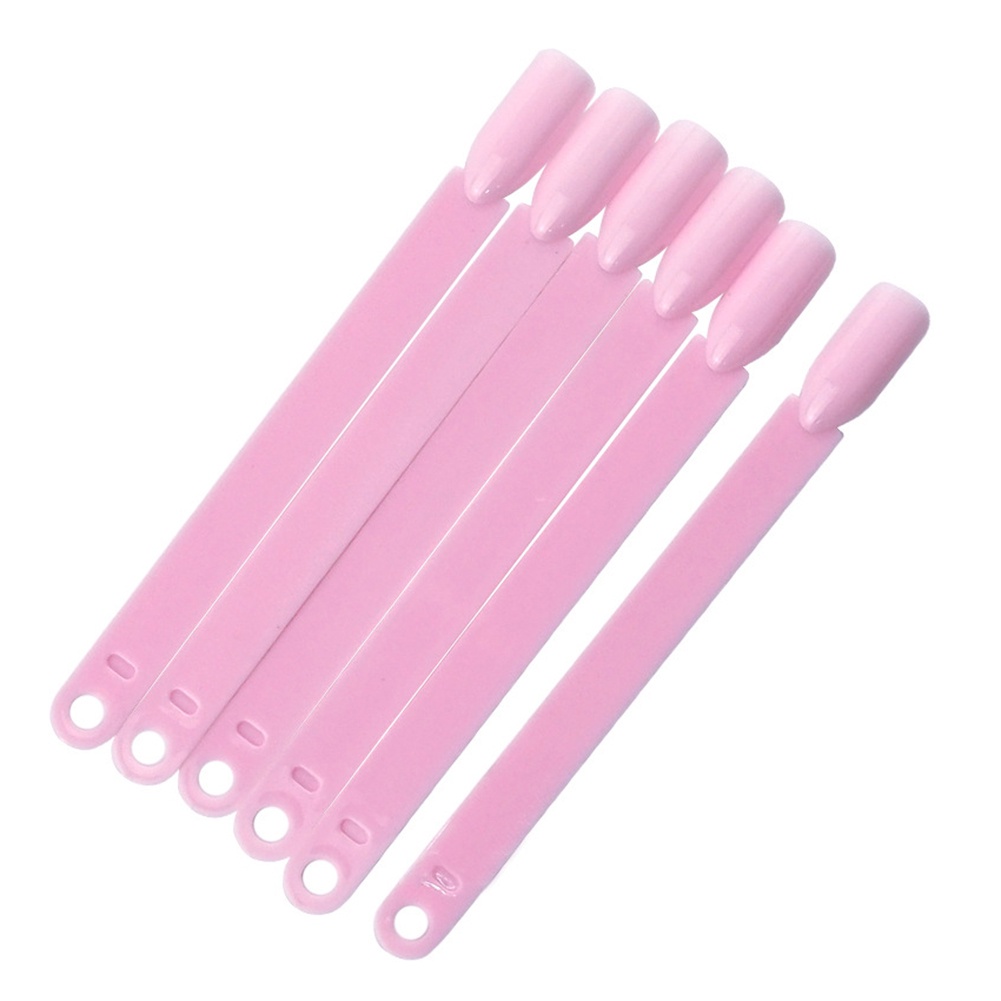 Set 50 Thẻ Móng Tay Giả Hình Quạt Bằng Acrylic Trong Suốt Trưng Bày Màu Sắc