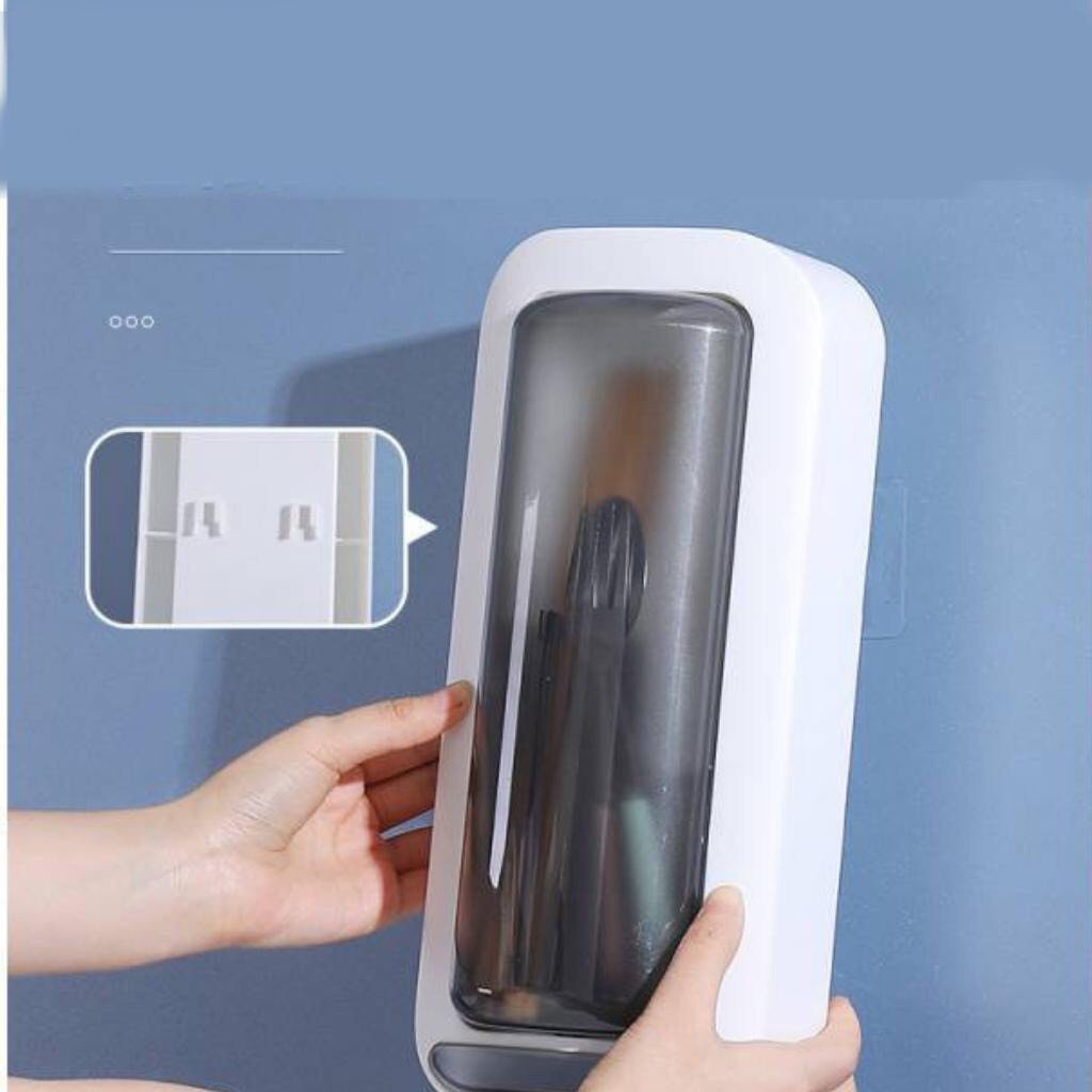 Kệ đựng đũa thìa dán tường không cần khoan vít, ống đũa dán tường