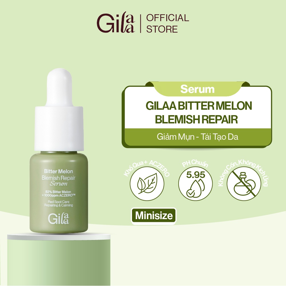 Tinh Chất Khổ Qua+ACZERO Gilaa Blemish Repair giúp Giảm Mụn Tái Tạo 5ml