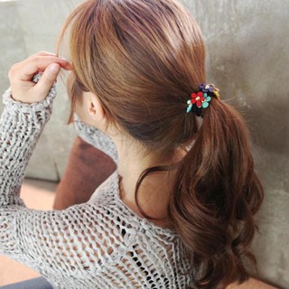 Cột Tóc Đính Hoa Cúc Nhiều Màu Dễ Thương