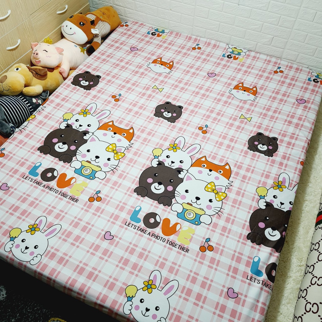 (LƯƠNG VỀ)  Ga chống thấm cotton Nguyệt Ánh Bedding bảo vệ nệm kháng khuẩn nằm trực tiếp mẫu Cushin - KHÔNG KÈM VỎ GỐI