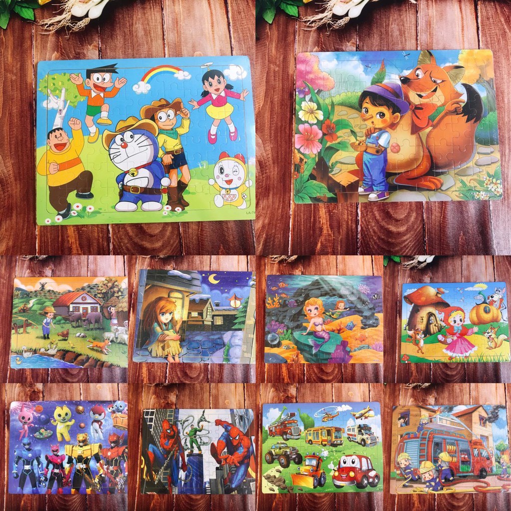 ⚡️𝗙𝗥𝗘𝗘𝗦𝗛𝗜𝗣⚡️ Bộ Tranh Ghép Hình Puzzle 60 miếng Cho Bé, Đồ Chơi BaBiBo