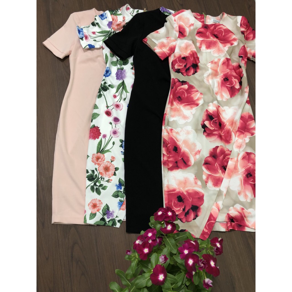 Đầm ôm body CK_ tay ngắn