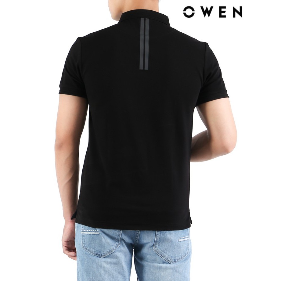 Áo polo ngắn tay Owen Bodyfit màu đen - APV21841 | BigBuy360 - bigbuy360.vn