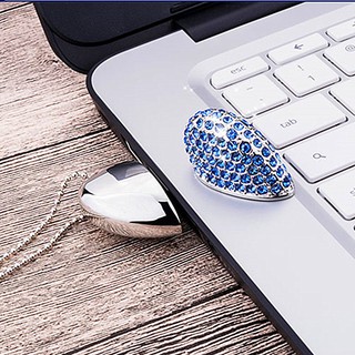 Ổ USB flash tốc độ cao hình trái tim đính đá đẹp mắt