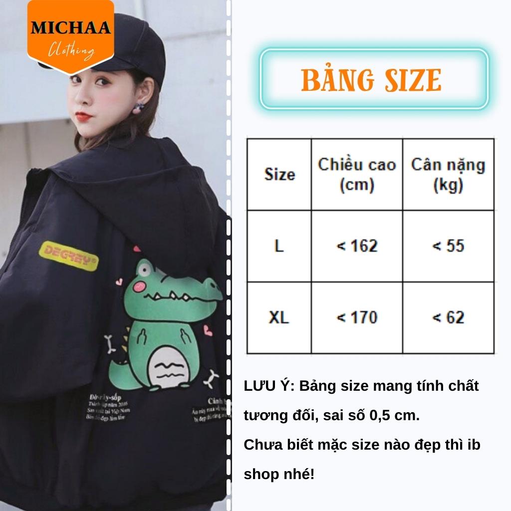 Áo Khoác Bomber Dù CÁ SẤU XANH Nam Nữ Ulzzang Unisex Kiểu Form Rộng Thể Thao - MICHAA