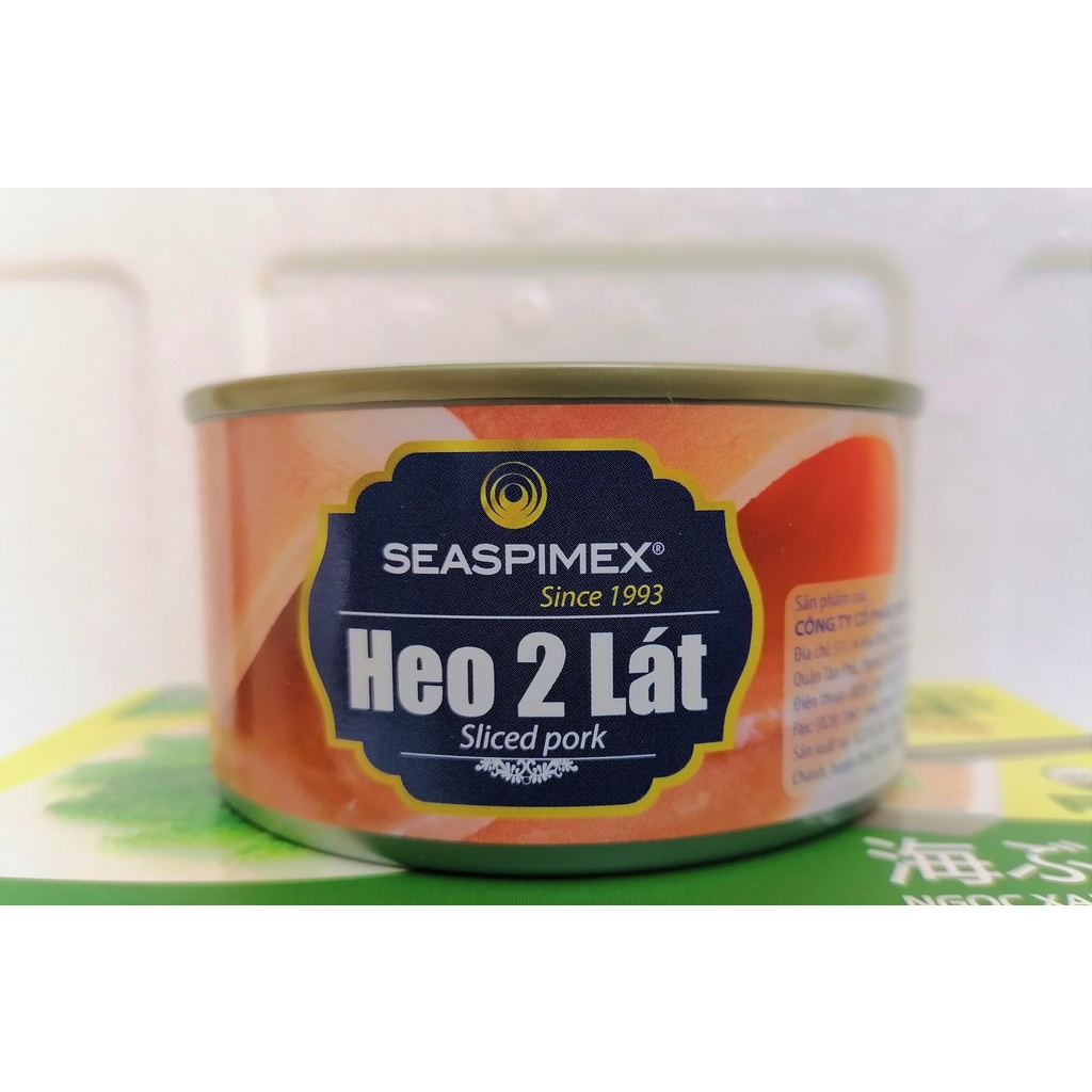 [Hộp 185g] HEO 2 LÁT [VN] SEASPIMEX Sliced Pork