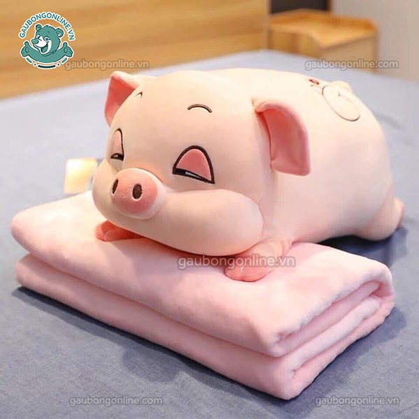 BỘ CHĂN GỐI VĂN PHÒNG HÌNH HEO (LỢN) SIÊU DỄ THƯƠNG - KHO KIMPHAM96