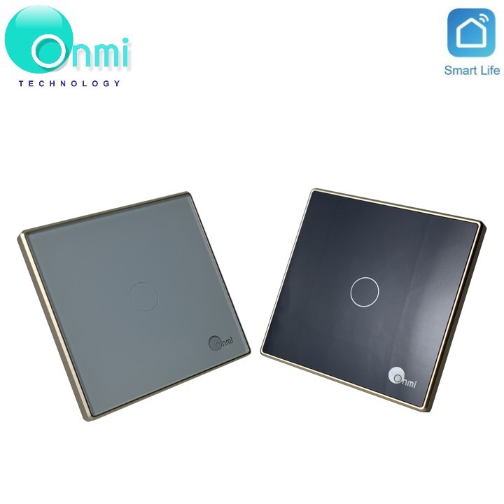 Bán sỉ- Công tắc điện cảm ứng 20A wifi thông minh viền nhôm điều khiển từ xa tuya smart ONMI điều hòa bình nóng lạnh hơi