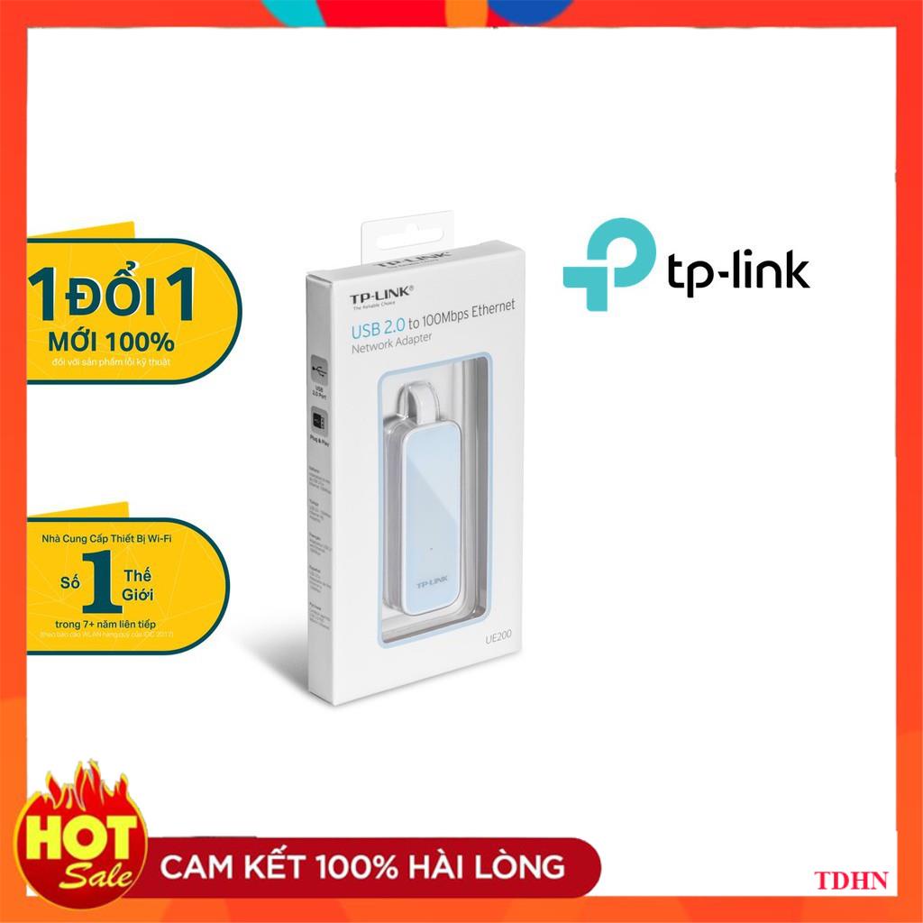 [Hãng] TP-Link Bộ chuyển đổi mạng USB 2.0 100Mbps Nhanh và ổn định - UE200- Hãng phân phối chính thức