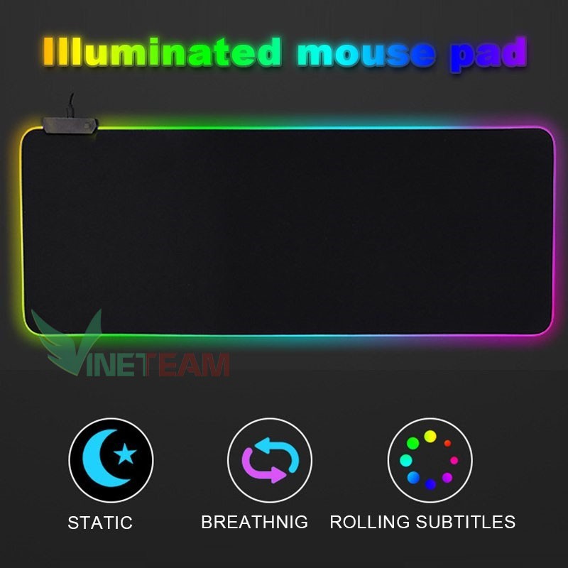 Miếng Lót Chuột LED RGB - Mousepad Led RGB Full Size, Nhiều Chế Độ