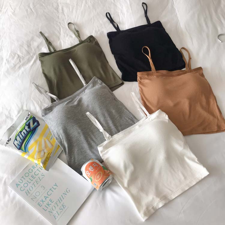 Áo Croptop Hai Dây Có Miếng Đệm Ngực 42243