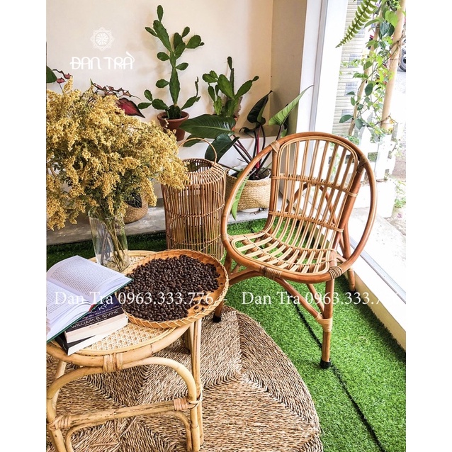Ghế Mây Sò Cao Cấp, Ghế Café Giá Rẻ, Ghế Coffee Mini Đẹp, Ghế Cà Phê Có Tựa Lưng, Ghế Mây Tre Đơn, Nội Thất Mây Tre Đan