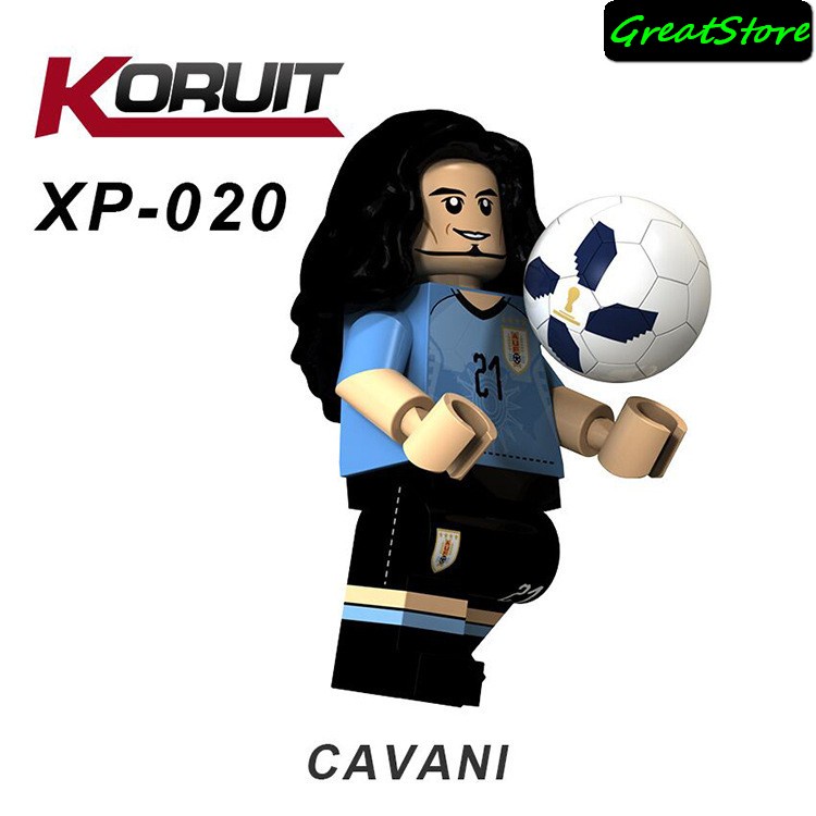 MINIFIGURES LEGO XT 1003 Cầu Thủ C.RONALDO,MESSI,NEYMAR,BECKHAM,LUIZ NAZARIO,DE BRUYNY,MODRIC,CAVANI