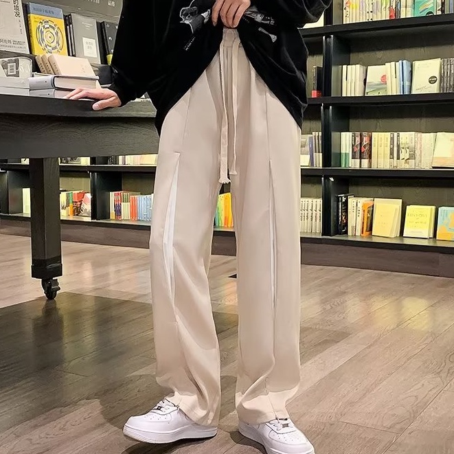 Quần Dài Nam Ống Rộng Xẻ Tà Thời Trang Hàn Quốc