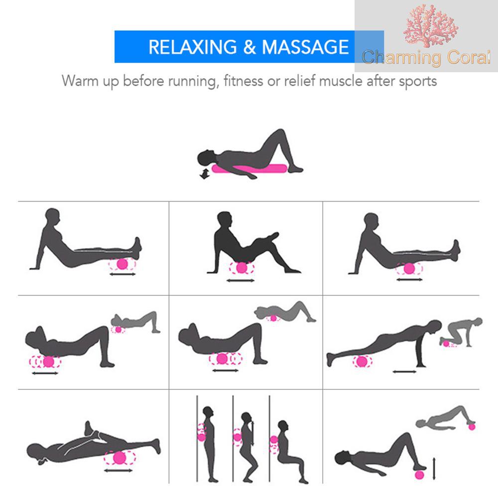 Con lăn cơ xốp EVA mật độ cao tự massage cho phòng tập thể dục tập Yoga pilates 30cm / 45cm / 60cm