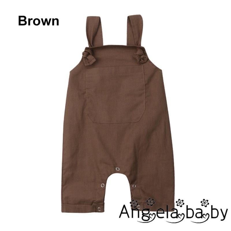 INN-Newborn Infant Baby Girls Boys Bib Halter Jumpsuit Bib Pants Sleeveless