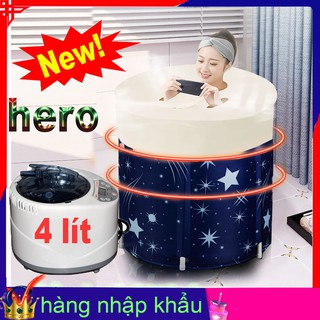 Combo nồi xông 4LÍT  chính hãng HERO và bồn xông hơi 2 trong 1(bồn tắm) kèm phụ kiện đủ bộ GM