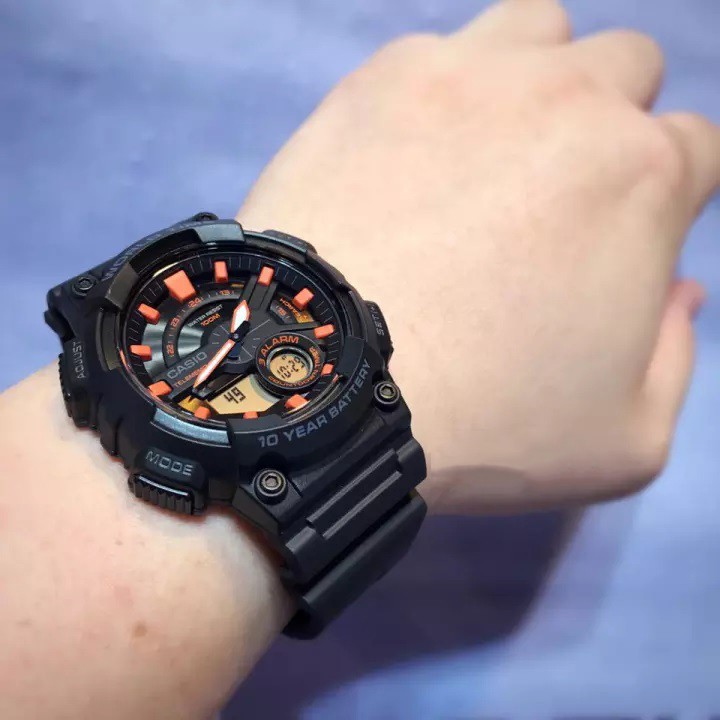 Đồng hồ nam dây nhựa Casio Anh Khuê AEQ-110W-1A2VDF