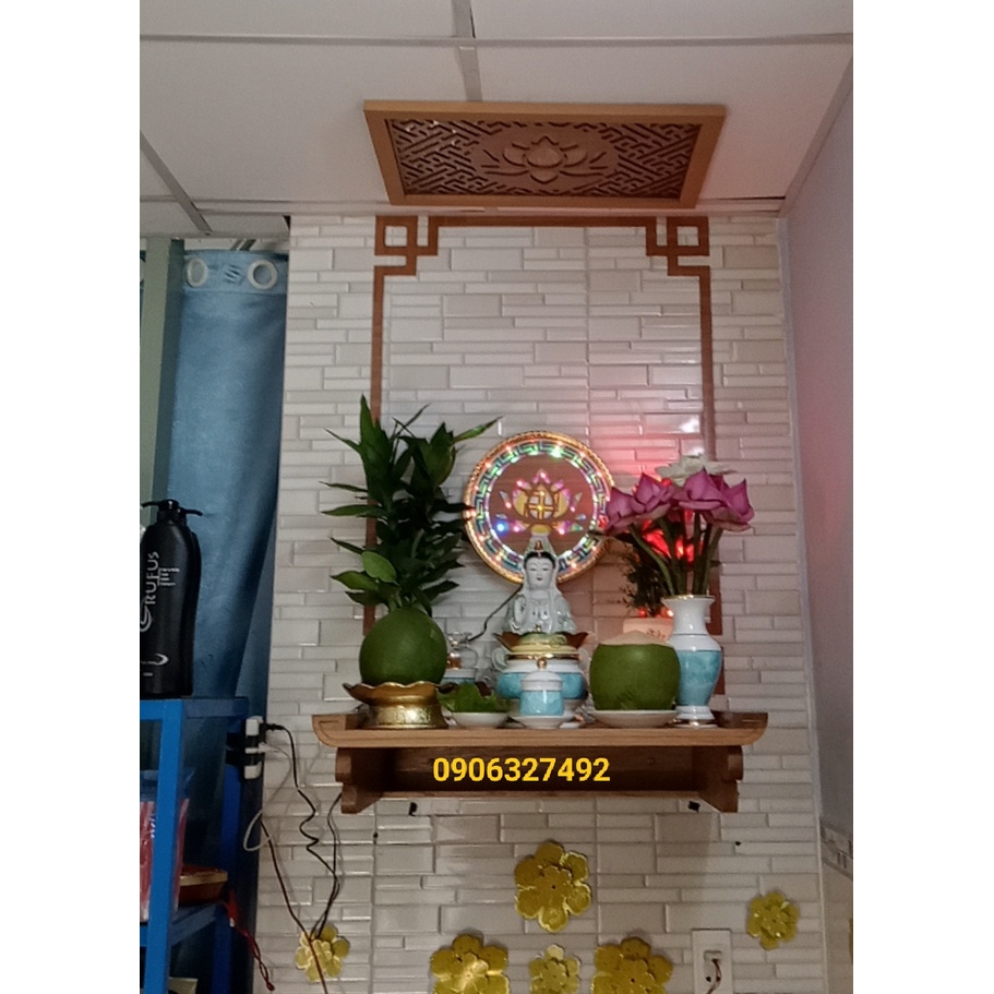 Tấm chống ám khói bàn thờ quan âm có hình hoa sen cực đẹp 40x60