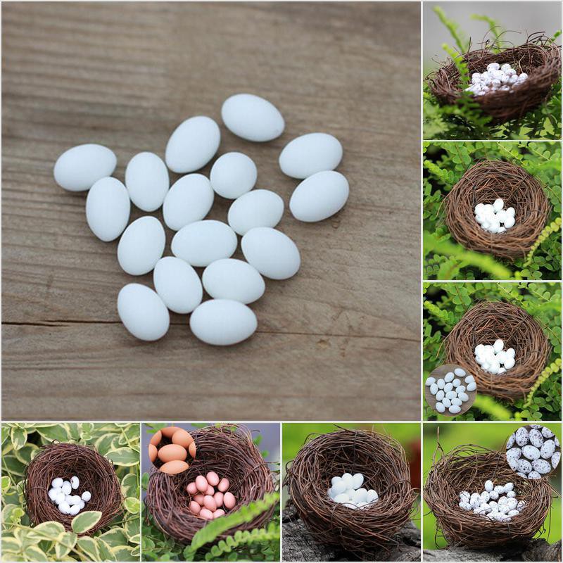 [HoMSI] Dollhouse Miniature Decorative Bird Nest With Eggs Mini Accessories hot SUU