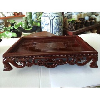 khay trà nhựa giả gỗ