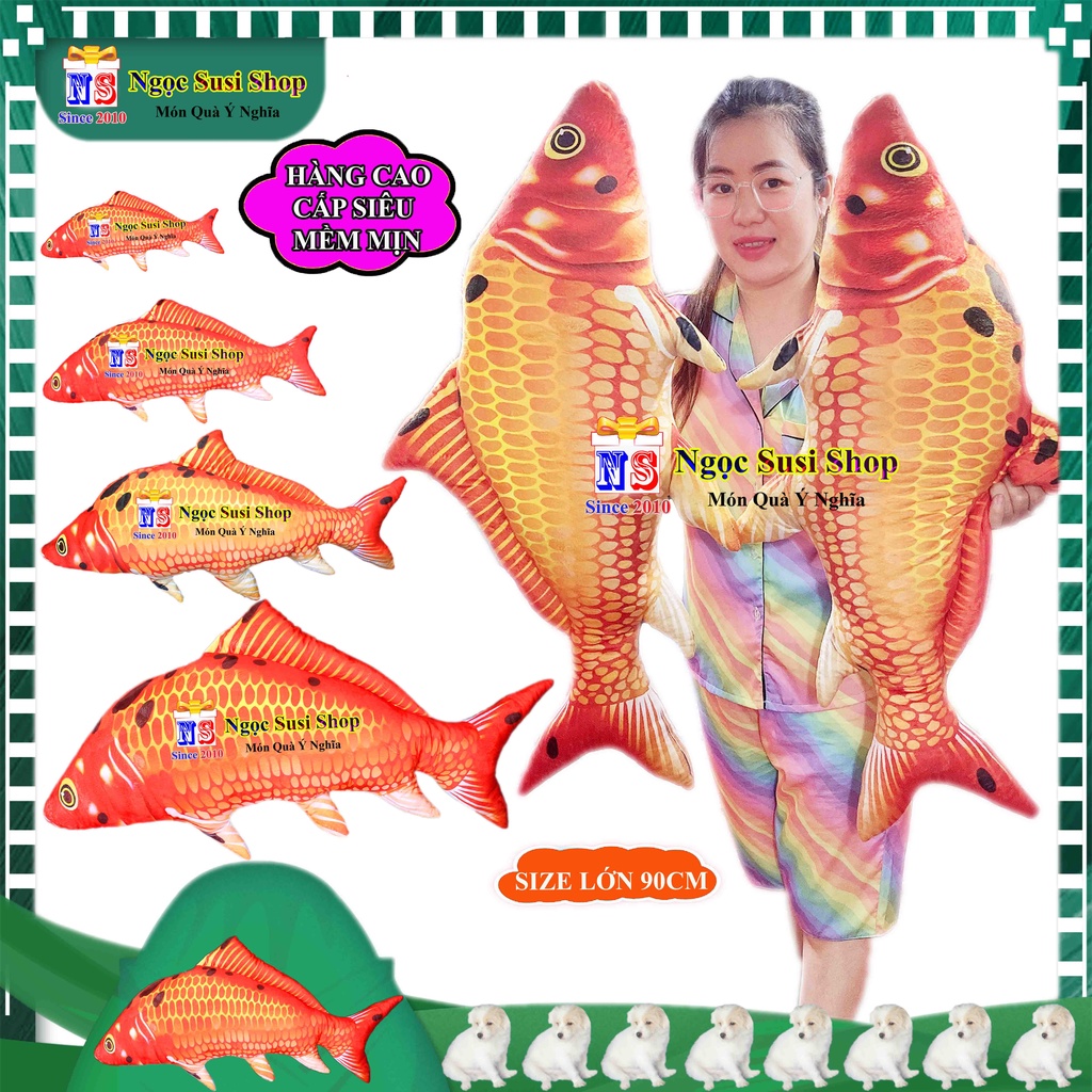 GẤU BÔNG CÁ CHÉP RẤT DÀI SIÊU DỄ THƯƠNG ÔM NGỦ - THÚ NHỒI BÔNG HÌNH CON CÁ CHÉP SIÊU ĐẸP