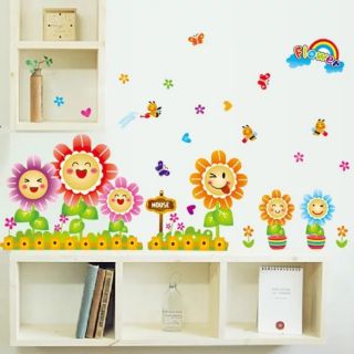 Decal dán tường hoa mặt trời