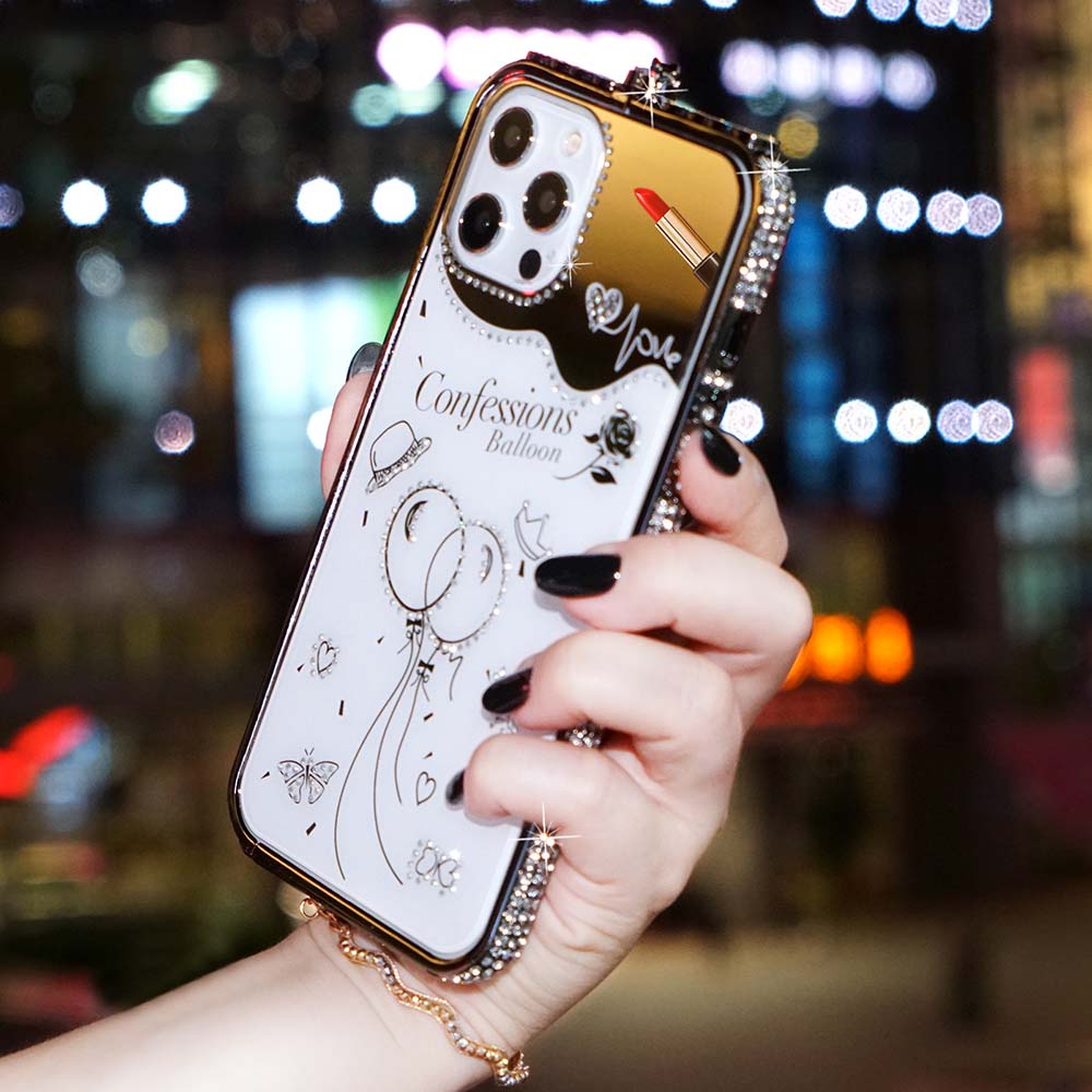 Ốp Điện Thoại Mặt Gương Khung Kim Loại Cho Iphone 14 Pro Max 12 XR 11 Pro Max 7 Plus XS Max 13 Pro Max