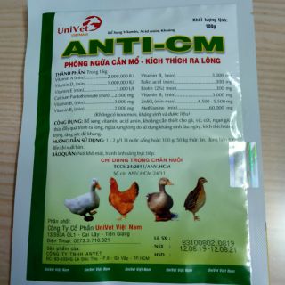 Chống cắn mổ,ra lông đều cm 100g