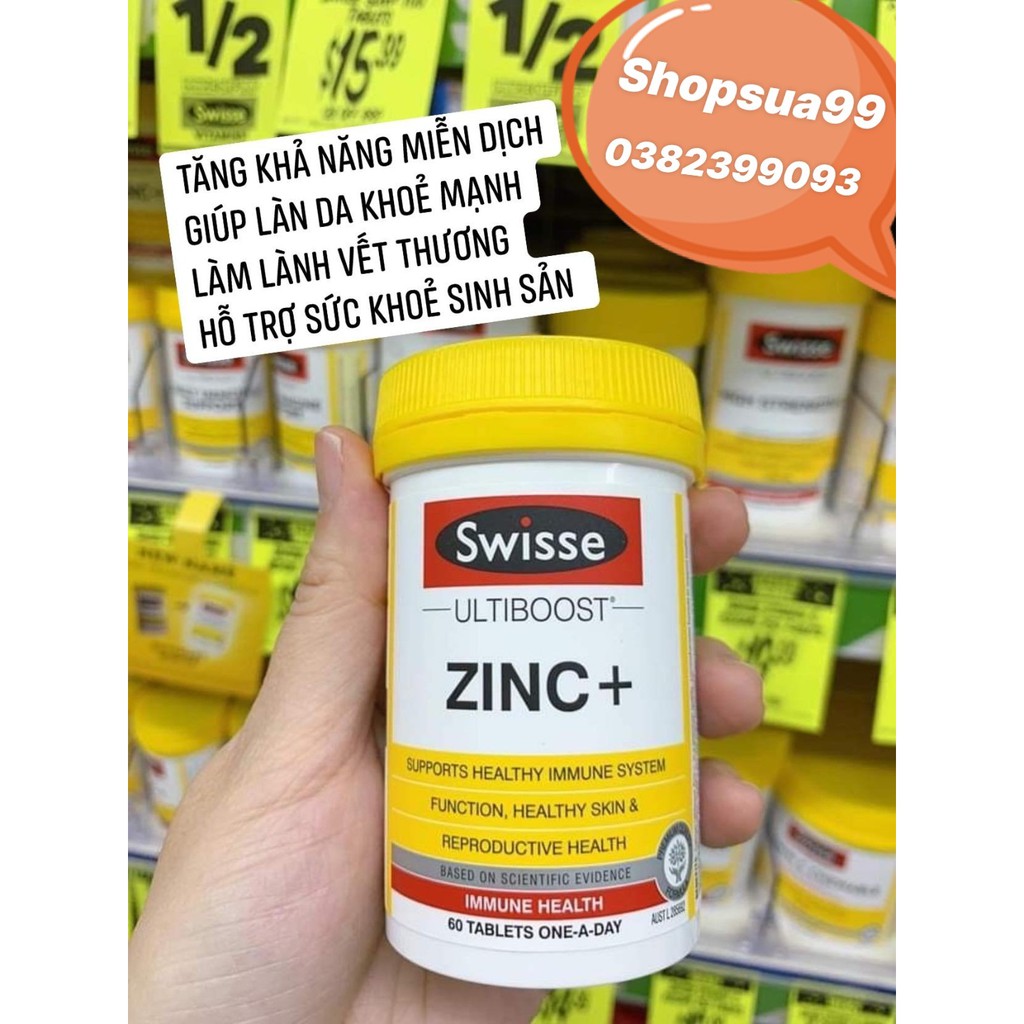 KẼM ZINC SWISSE ÚC 60 viên