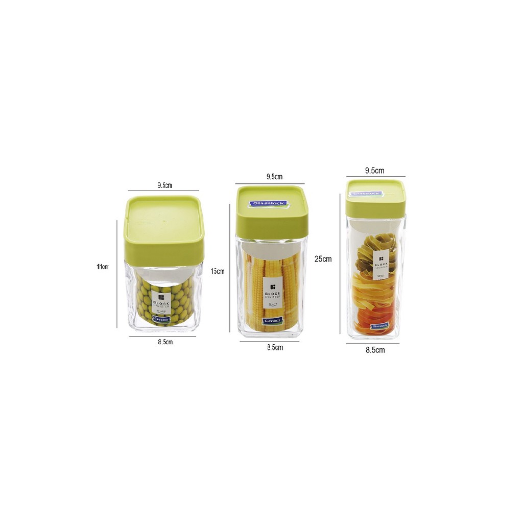 Bộ 6 hũ thủy tinh GLASSLOCK  IG805