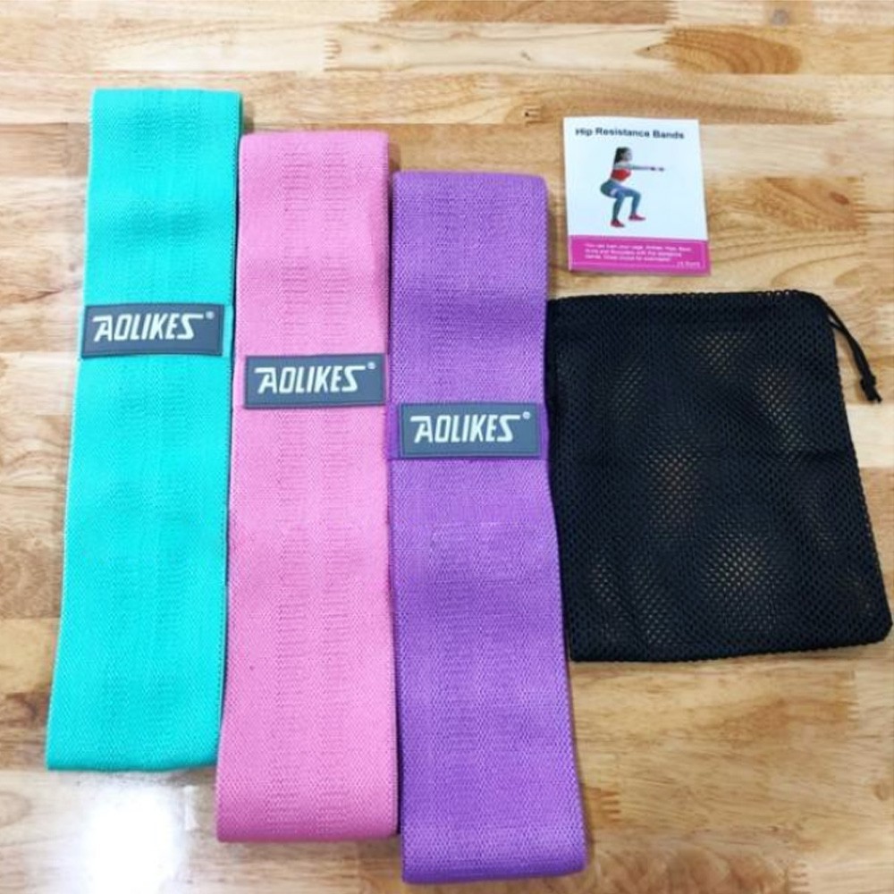 Dây miniband kháng lực tập mông, chân, đùi, tập gym kiểu mini band Aolikes