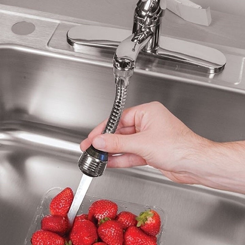 Đầu nối vòi nước chậu rửa chén bát tăng áp xoay 360 độ