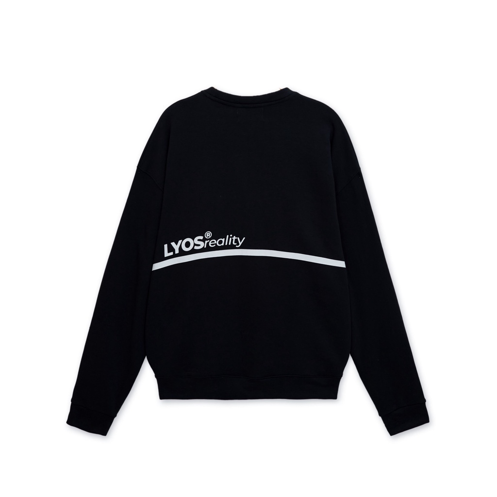 Áo Nỉ LYOS Big L Logo Sweater Đen/ Kem