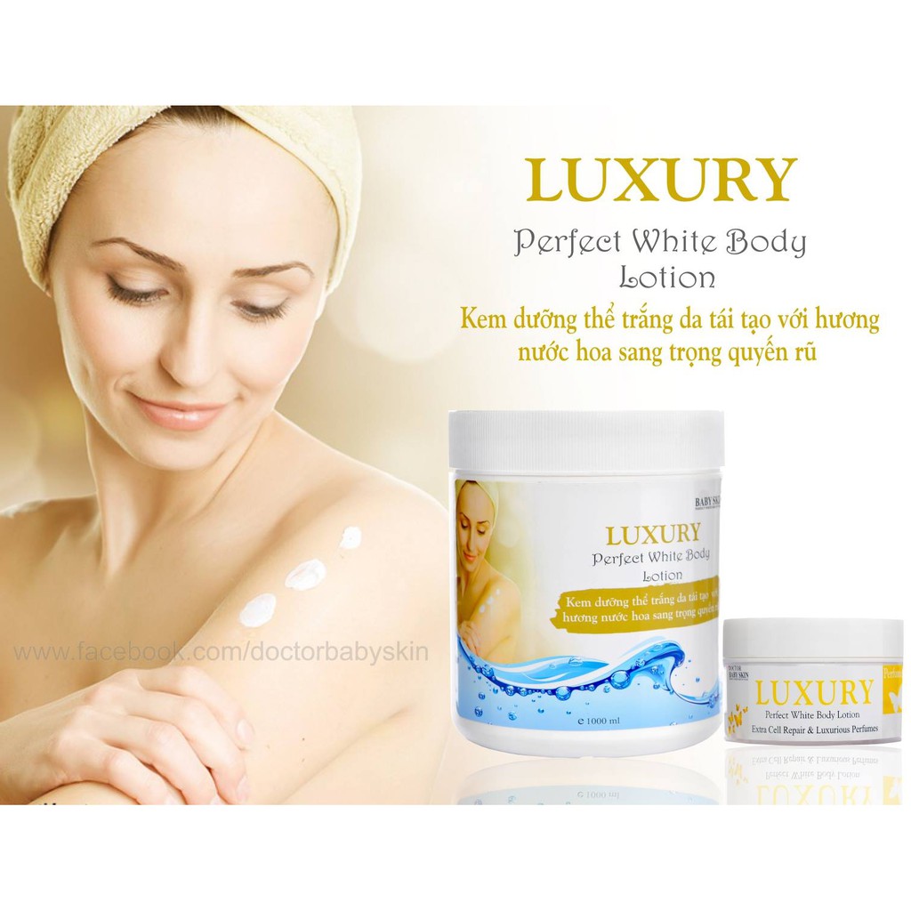 [COMBO] 5 Hộp Kem Dưỡng Thể Trắng Da Luxury Doctor Baby Skin